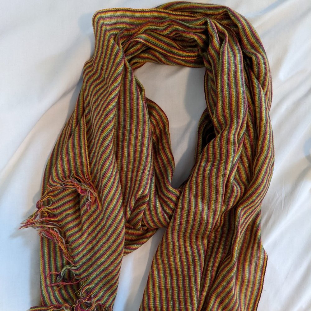 Striped Woven Scarf